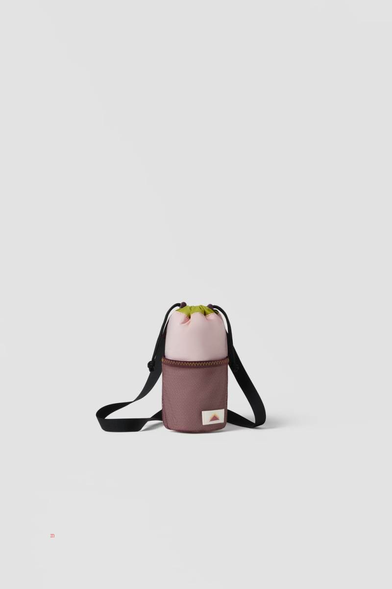 ZARA TECHNICAL BOTTLE HOLDER Handväska Tjej Olika Färger Röda | FYDQO-0492