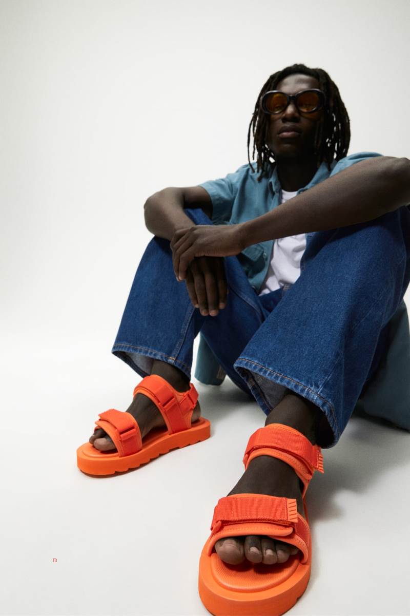ZARA TECHNICAL CHUNKY SOLE Sandaler Herr Orange | OSMCH-6785