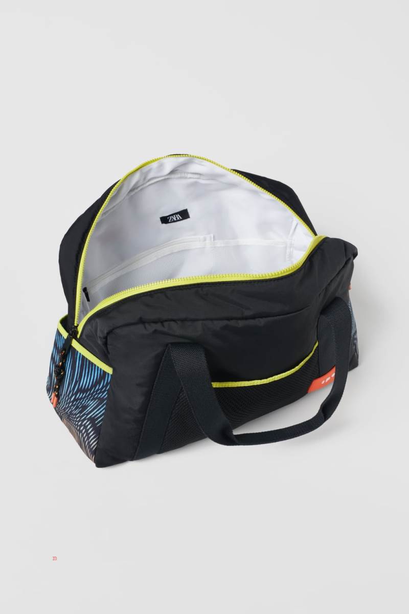 ZARA TECHNICAL Duffelväska Tjej Svarta | WUFXN-8175