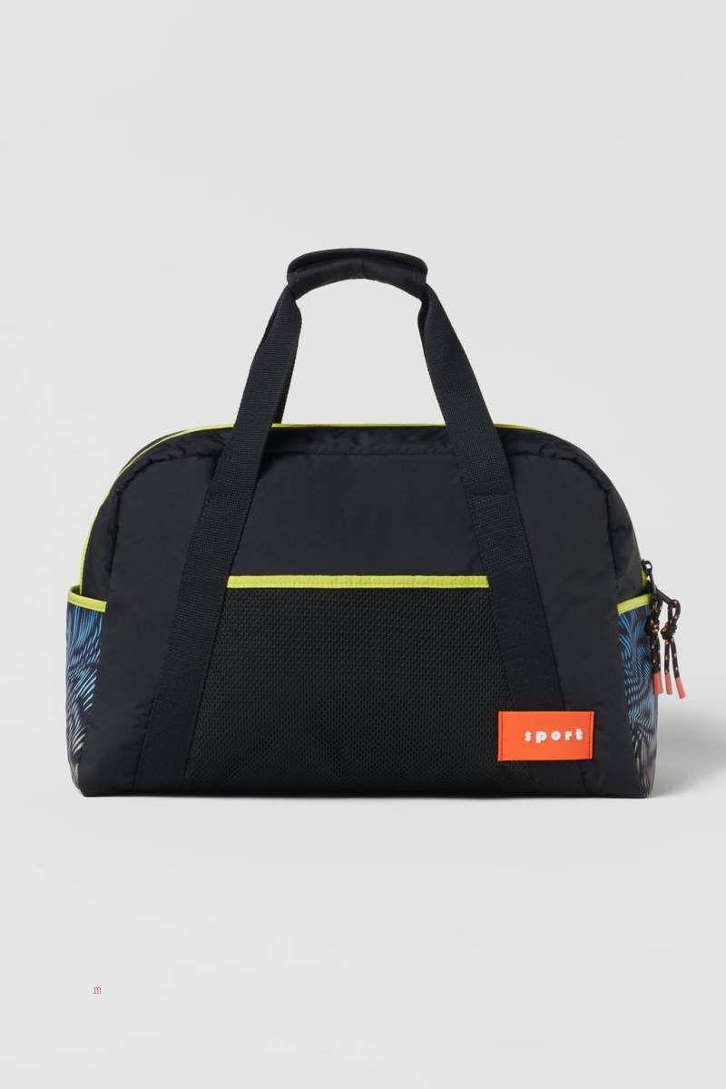 ZARA TECHNICAL Duffelväska Tjej Svarta | WUFXN-8175