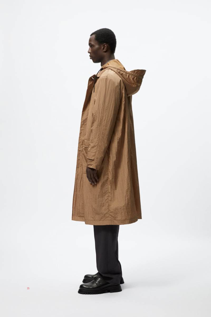 ZARA TECHNICAL PARKA Vinterjackor Herr Bruna | ROPKI-0289