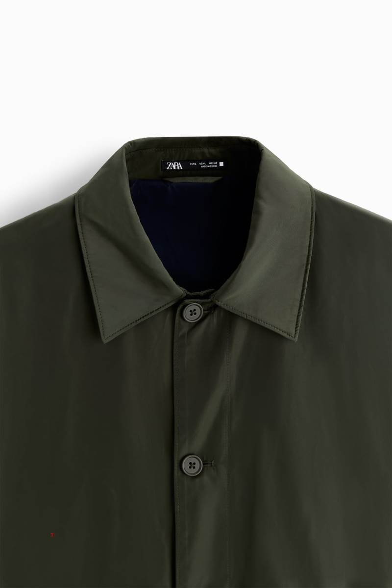 ZARA TECHNICAL TRENCH Rockar Herr Khaki | YKPUT-7215