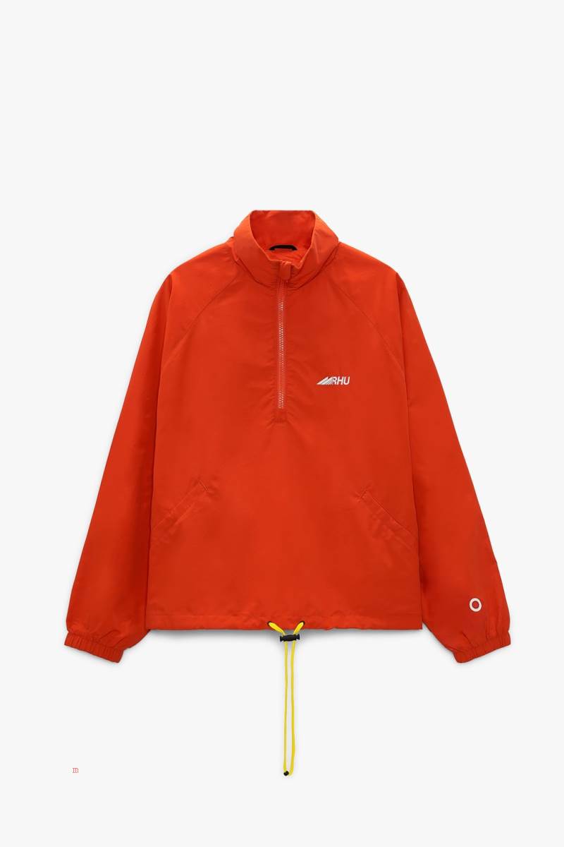 ZARA TECHNICAL X RHUIGI Sweatshirt Herr Orange | WRXEL-2587