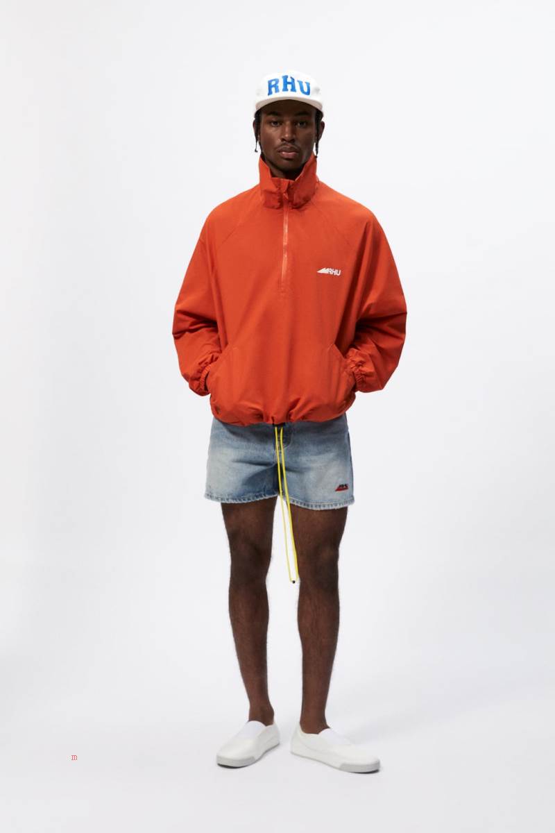 ZARA TECHNICAL X RHUIGI Sweatshirt Herr Orange | WRXEL-2587