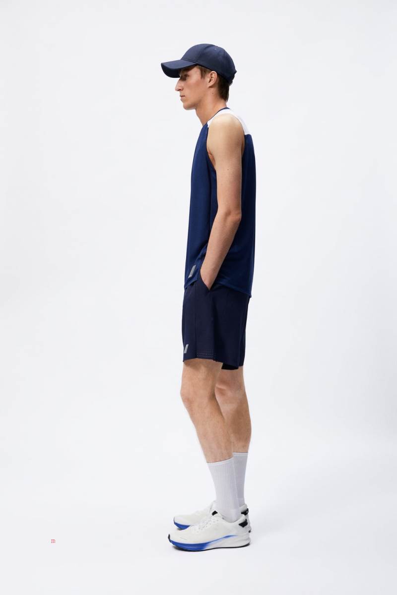 ZARA TENNIS WORKOUT Shorts Herr Marinblå Blå | NHATL-2039