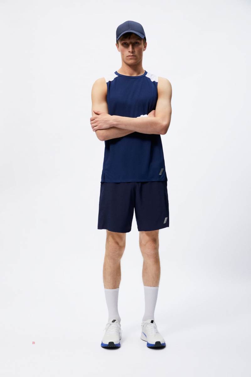 ZARA TENNIS WORKOUT Shorts Herr Marinblå Blå | NHATL-2039