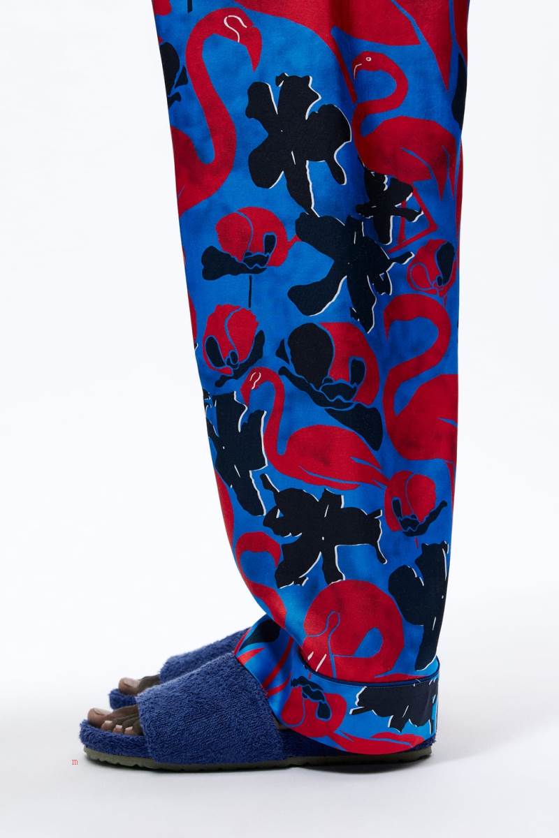 ZARA TERRYCLOTH SLIDERS Badtofflor Herr Blå | AMDXU-0495