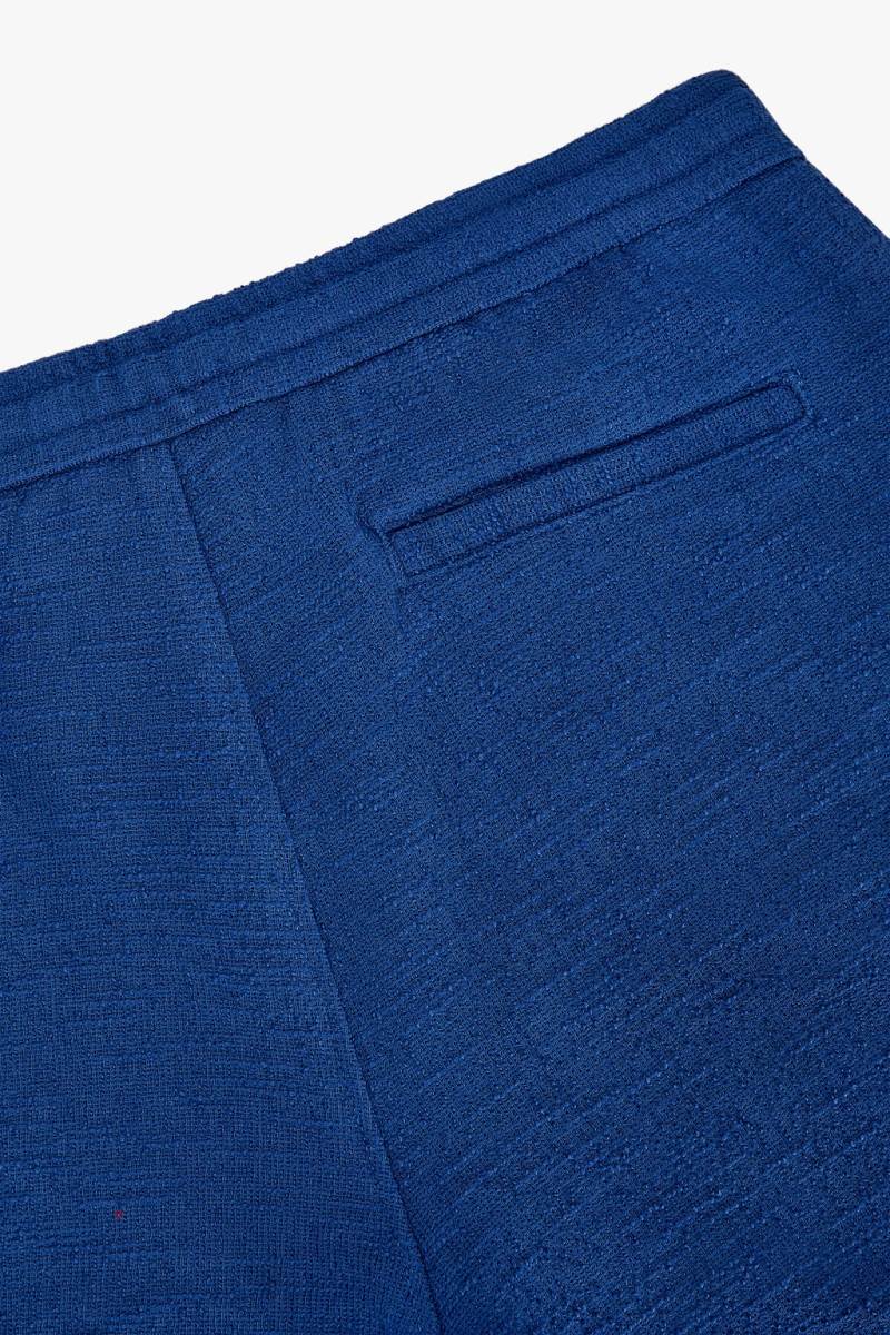 ZARA TEXTURED BERMUDA Shorts Herr Blå | PZKEW-3540