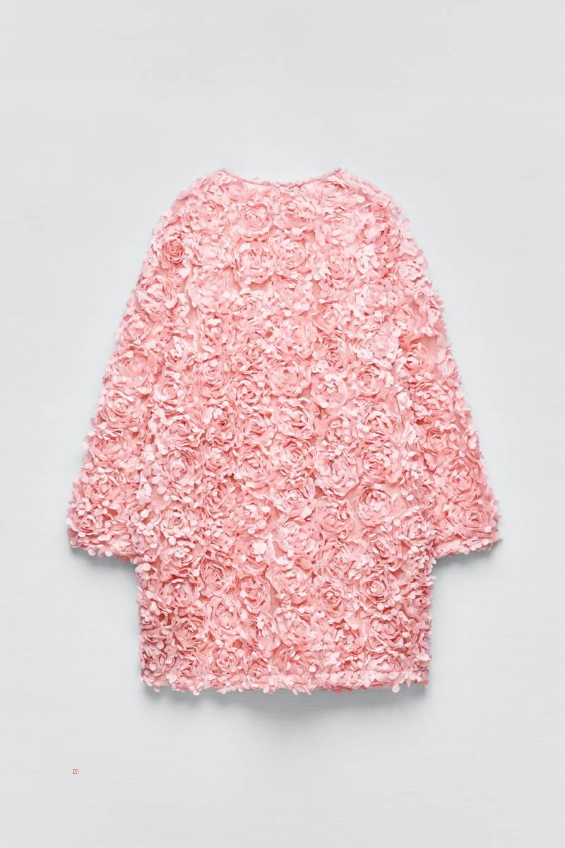 ZARA TEXTURED FLORAL KNIT Rockar Dam Rosa | WMEGP-6019
