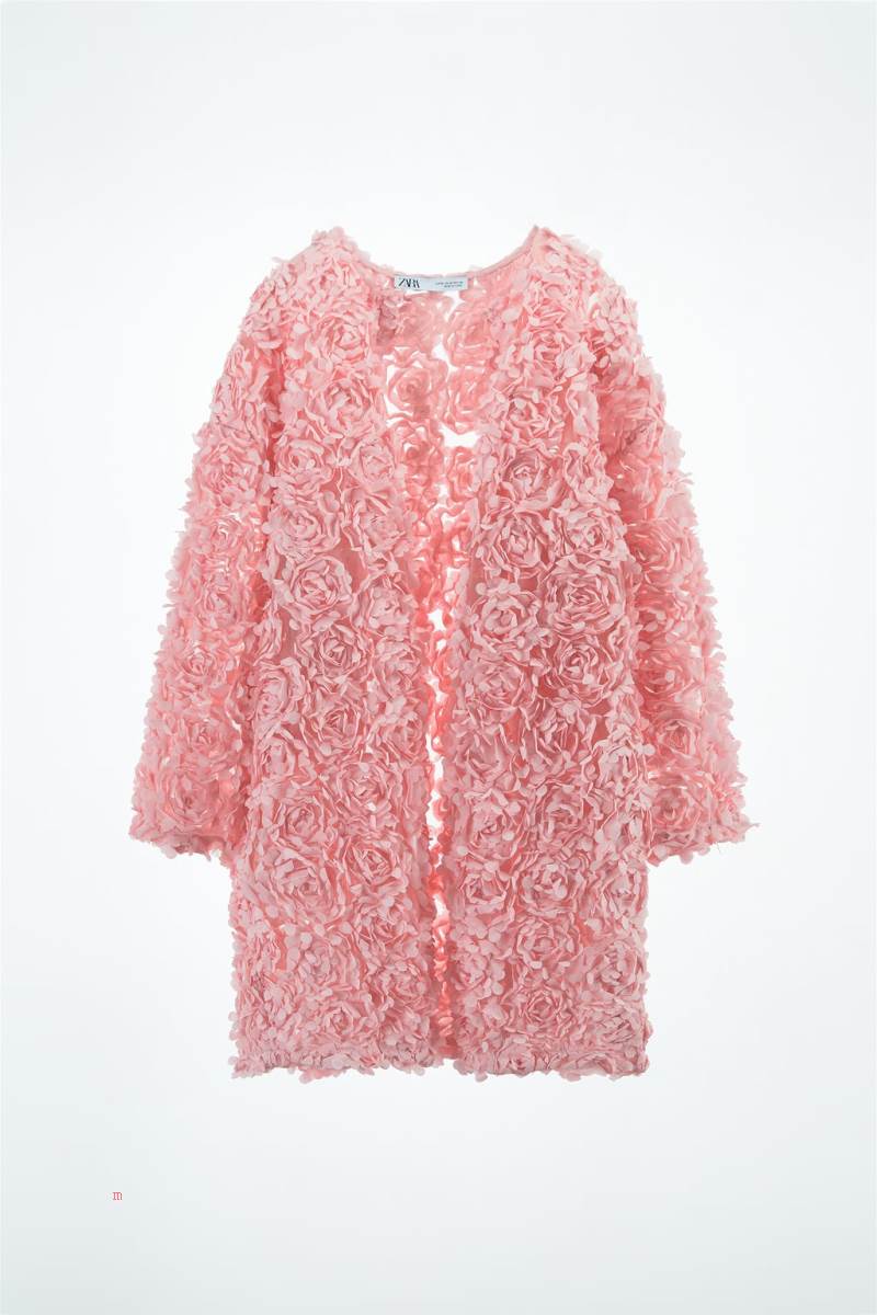 ZARA TEXTURED FLORAL KNIT Rockar Dam Rosa | WMEGP-6019