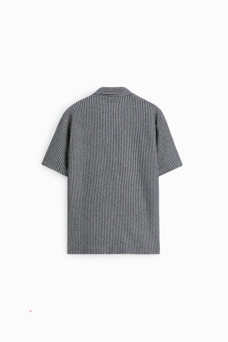 ZARA TEXTURED KNIT Piketröja Herr Marinblå Blå | YXRMA-6214