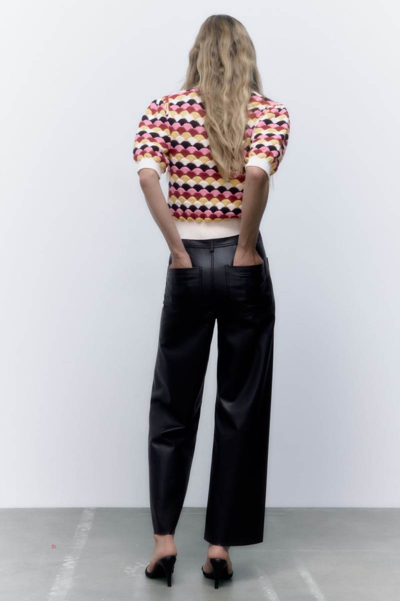 ZARA TEXTURED KNIT Tröjor Dam Olika Färger Röda | EMDOB-9230