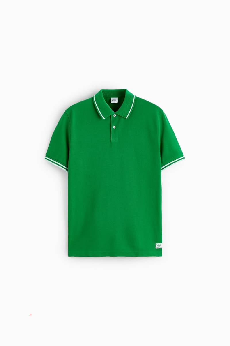 ZARA TEXTURED Piketröja Herr Gröna | OLRVI-9610