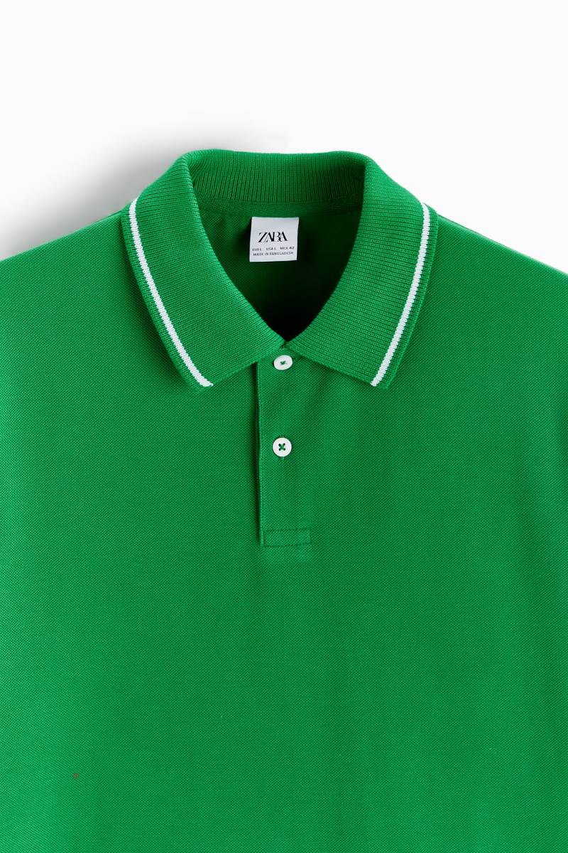 ZARA TEXTURED Piketröja Herr Gröna | OLRVI-9610