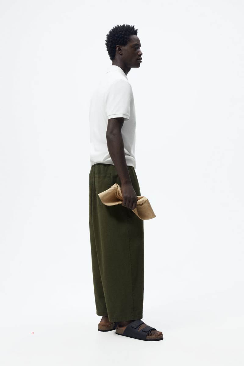 ZARA TEXTURED Piketröja Herr Vita | IUFTR-6715