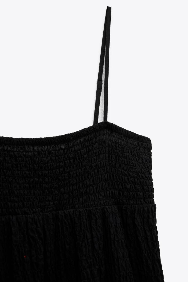 ZARA TEXTURED SHORT Klänning Dam Svarta | FJZYT-7542