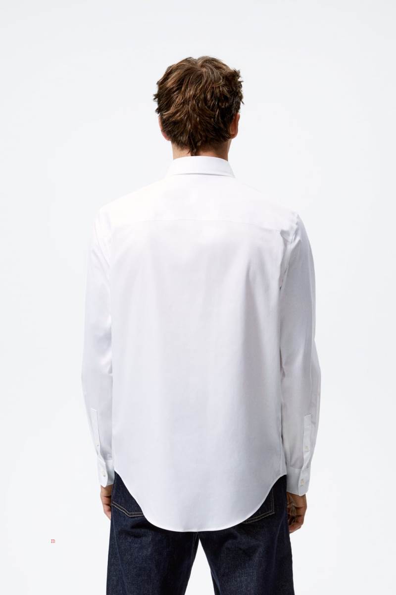 ZARA TEXTURED STRETCH Skjorta Herr Vita | ANMPW-9256