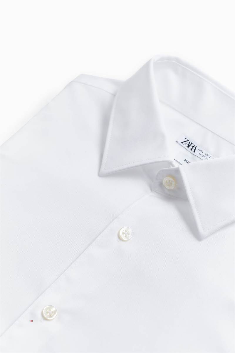 ZARA TEXTURED STRETCH Skjorta Herr Vita | ANMPW-9256