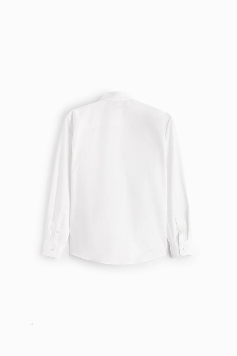 ZARA TEXTURED STRETCH Skjorta Herr Vita | ANMPW-9256