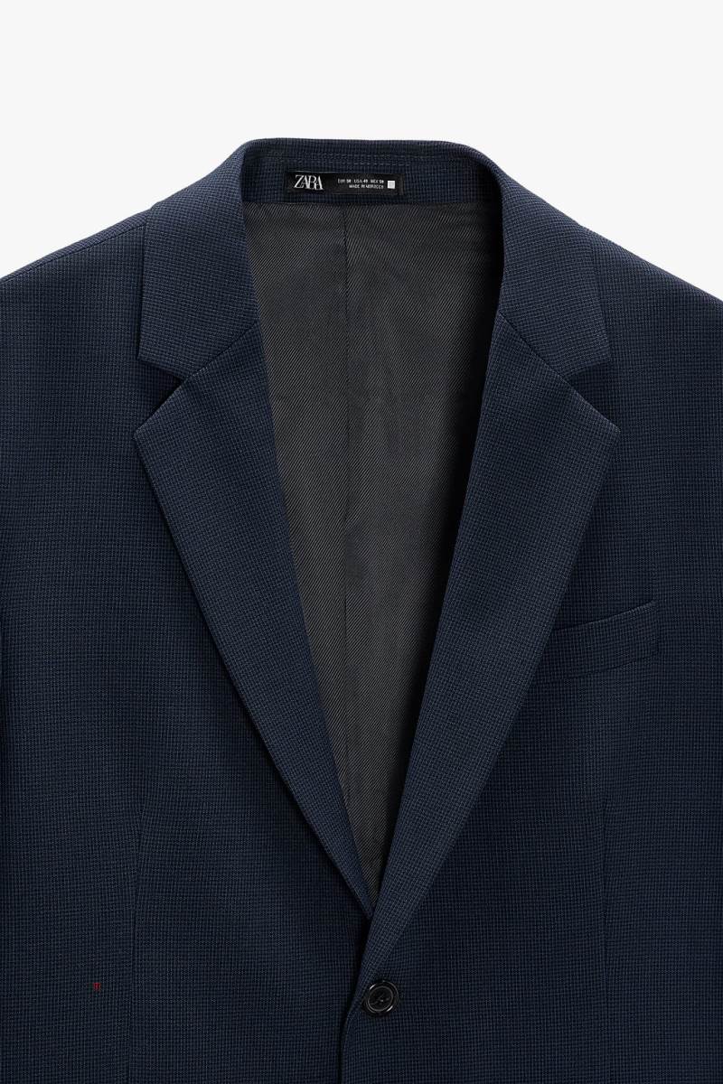 ZARA TEXTURED SUIT Blazers Herr Blå | TQYKR-3597