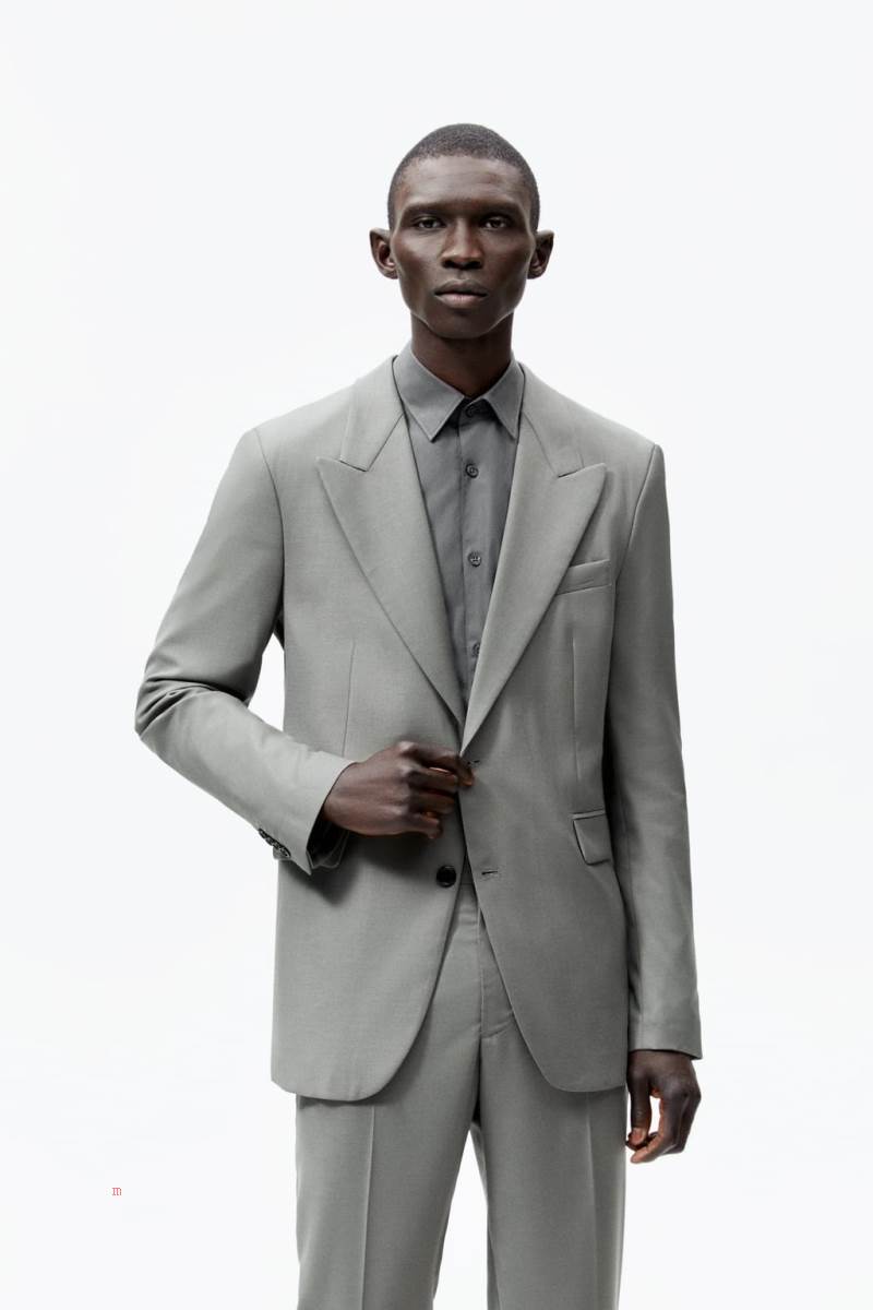 ZARA TEXTURED SUIT Blazers Herr Olivgröna Gröna | EKXHN-1526