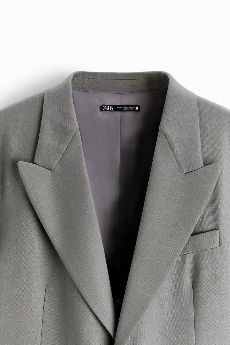 ZARA TEXTURED SUIT Blazers Herr Olivgröna Gröna | EKXHN-1526