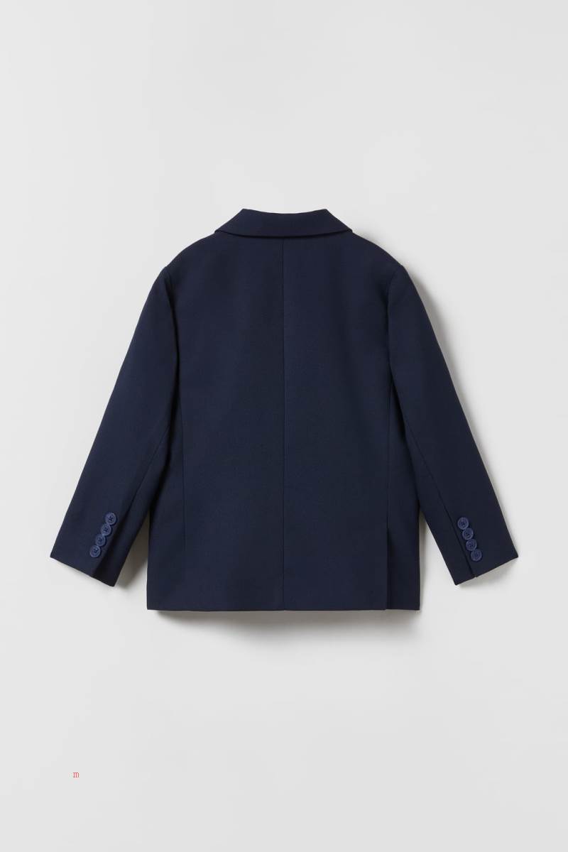 ZARA TEXTURED SUIT Blazers Pojke Marinblå Blå | BVGFY-3078