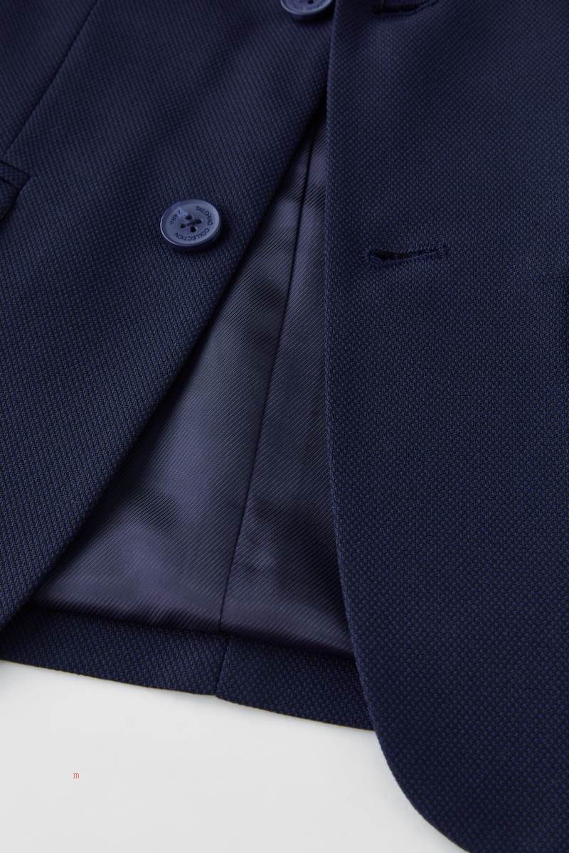 ZARA TEXTURED SUIT Blazers Pojke Marinblå Blå | BVGFY-3078