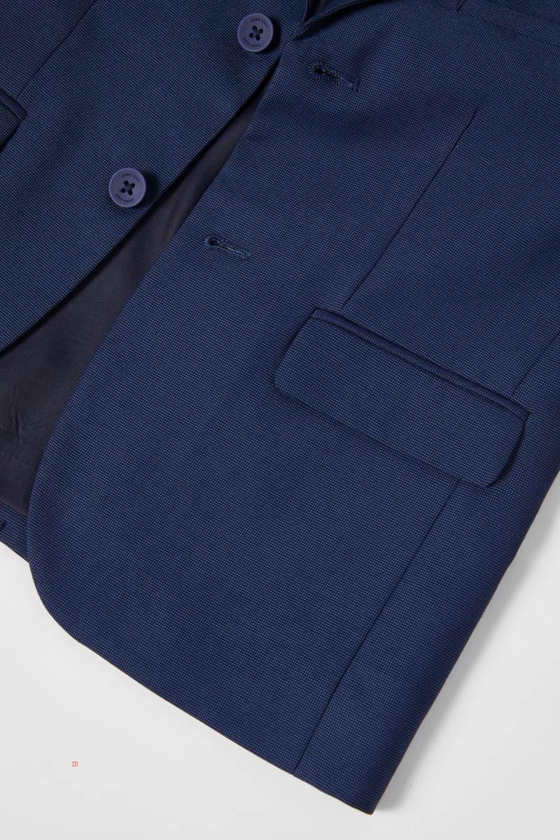 ZARA TEXTURED SUIT Blazers Pojke Marinblå Blå | DHNTK-4021