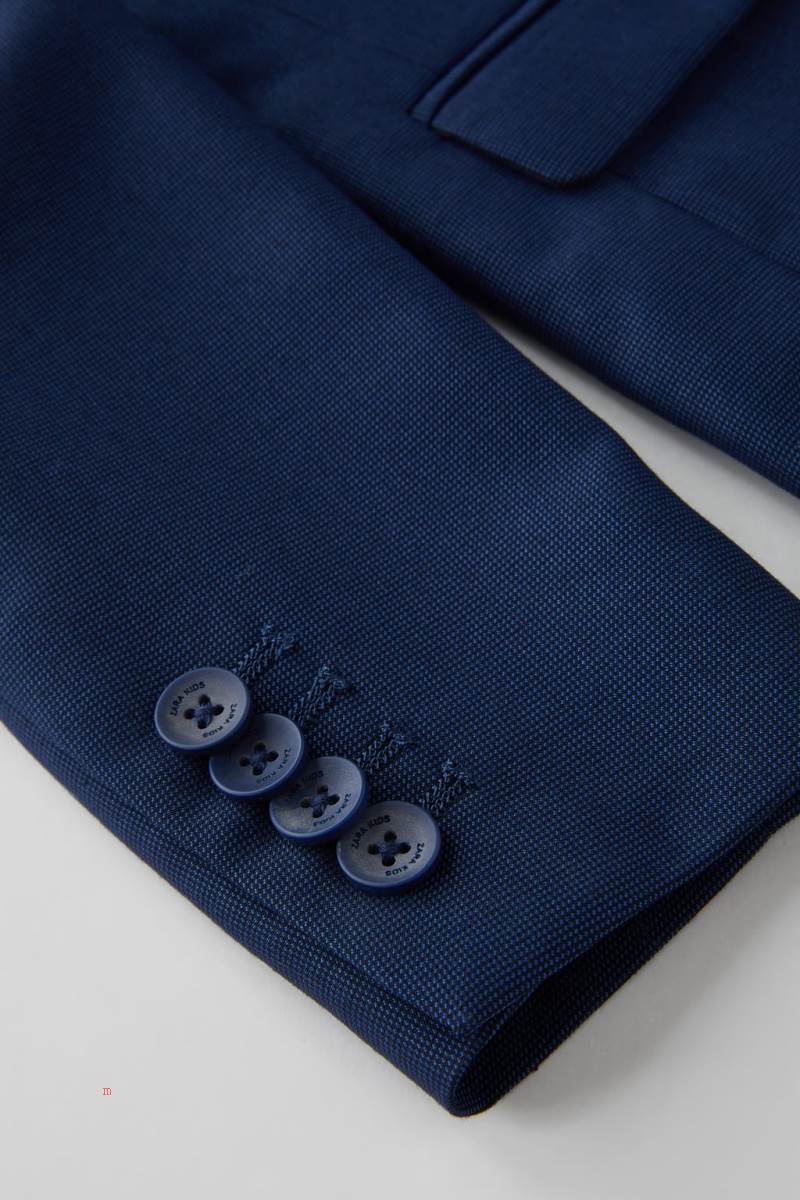 ZARA TEXTURED SUIT Blazers Pojke Marinblå Blå | DHNTK-4021