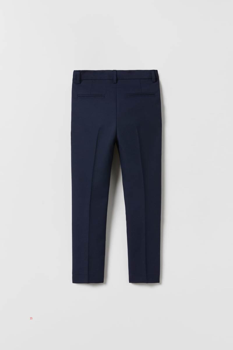 ZARA TEXTURED SUIT Byxor Pojke Marinblå Blå | XMRFJ-3804