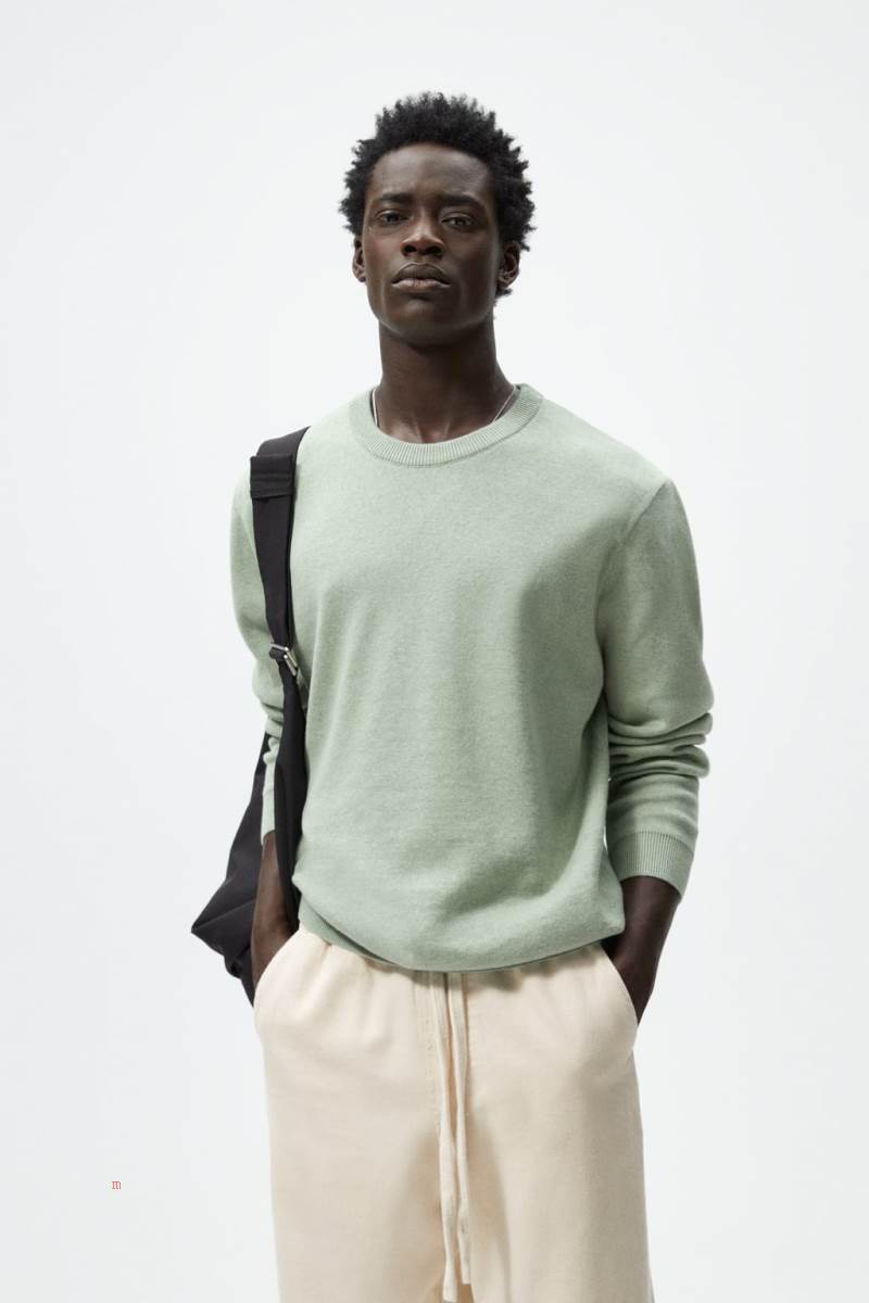 ZARA TEXTURED Tröjor Herr Gröna | AXPWJ-5349