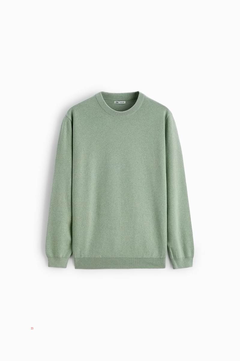 ZARA TEXTURED Tröjor Herr Gröna | AXPWJ-5349