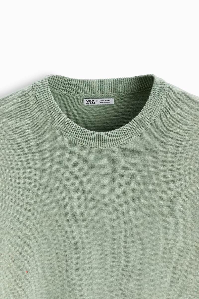 ZARA TEXTURED Tröjor Herr Gröna | AXPWJ-5349