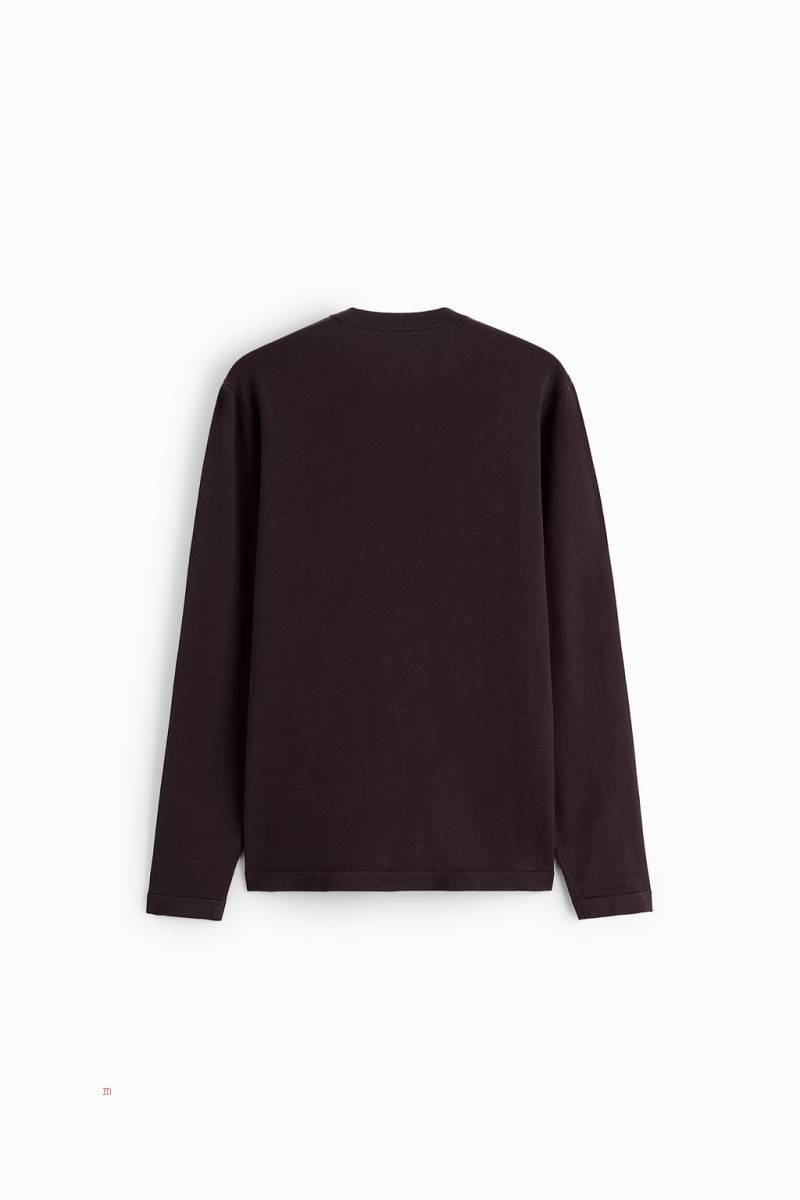 ZARA TEXTURED WITH STRIPES Tröjor Herr Rosa | KYERI-0682