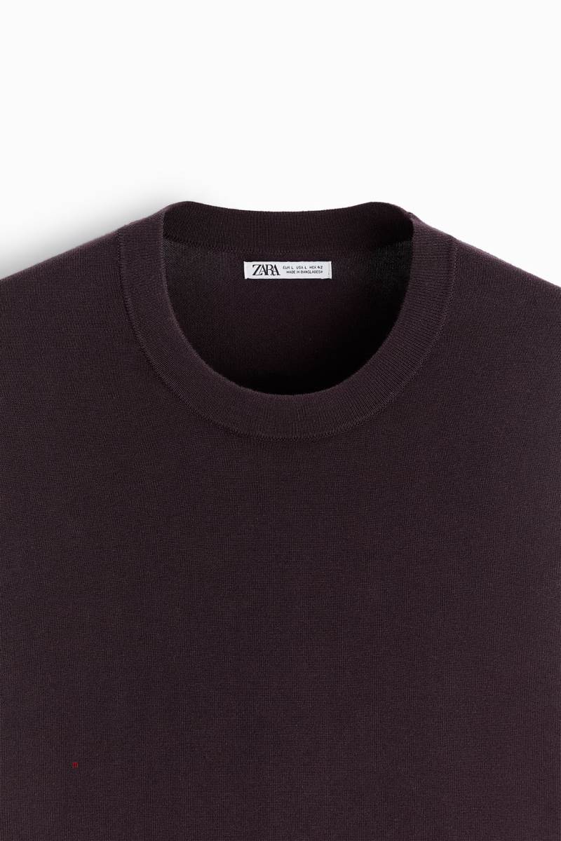 ZARA TEXTURED WITH STRIPES Tröjor Herr Rosa | KYERI-0682