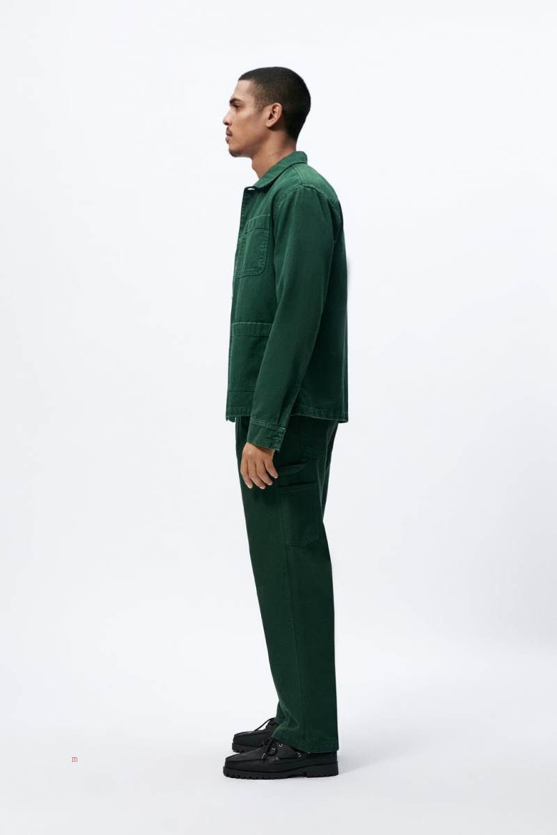 ZARA TEXTURED Övertröja Herr Gröna | FSKMA-2016