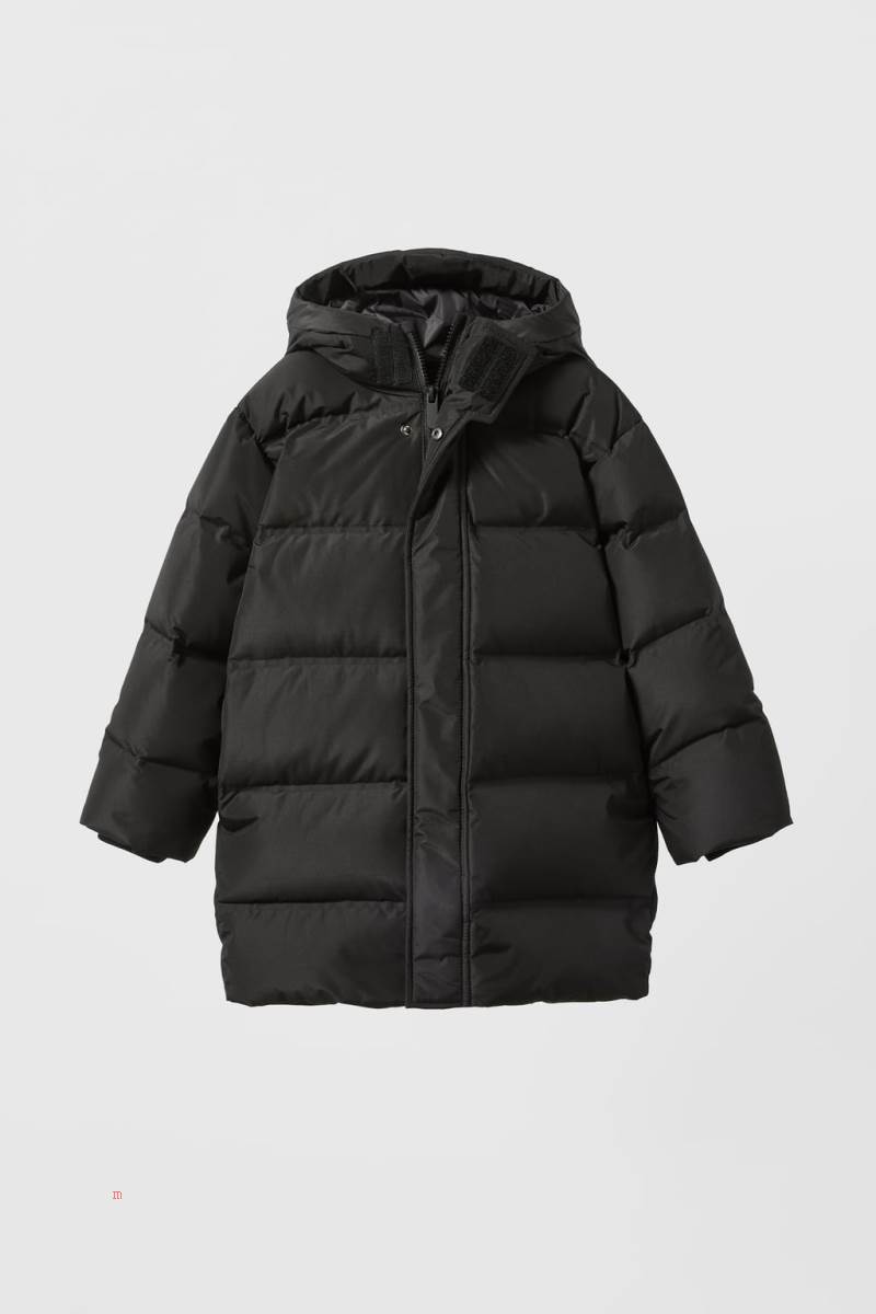 ZARA THERMO-SEALED DOWN AND FEATHER Pufferjacka Pojke Svarta | PLNEM-9682