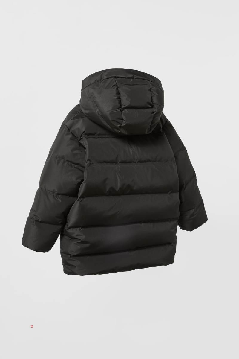 ZARA THERMO-SEALED DOWN AND FEATHER Pufferjacka Pojke Svarta | PLNEM-9682