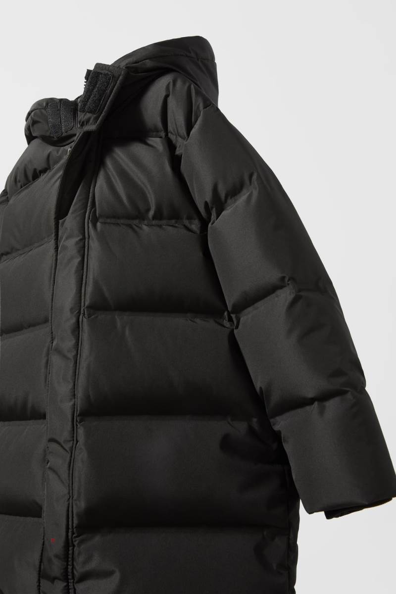 ZARA THERMO-SEALED DOWN AND FEATHER Pufferjacka Pojke Svarta | PLNEM-9682