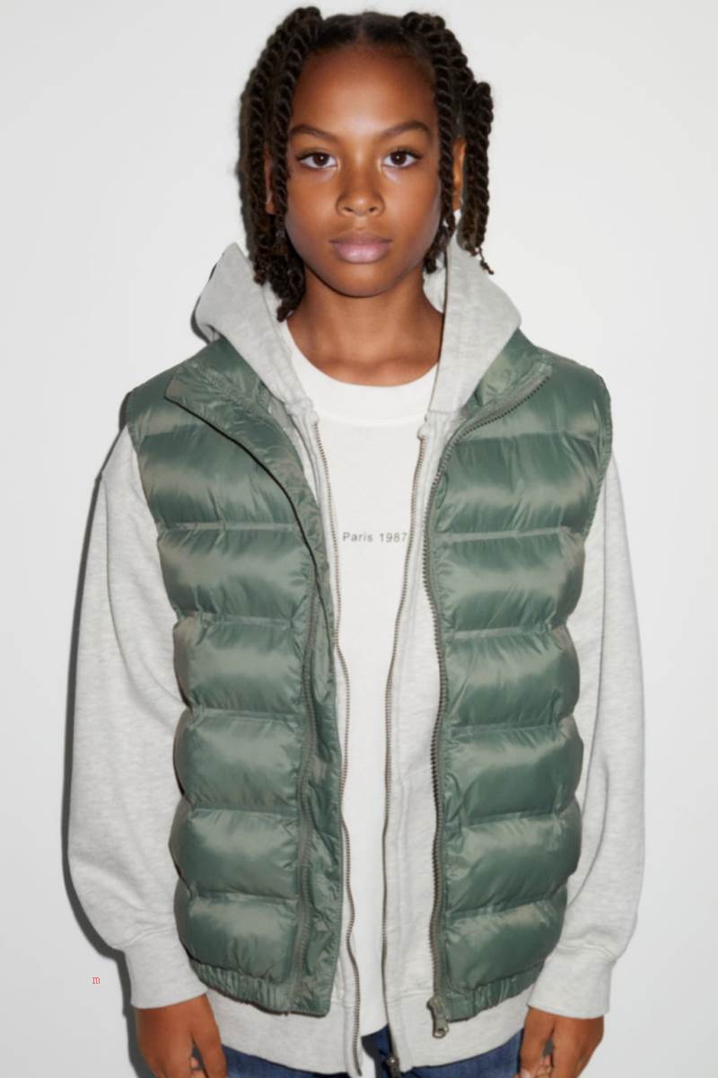 ZARA THERMO-SEALED PUFFER Kostym Gilet Pojke Gröna | PUXKS-0267