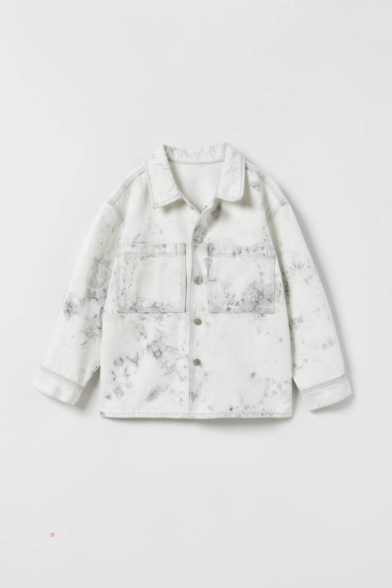 ZARA TIE-DYE DENIM Övertröja Pojke Olika Färger Röda | TALDR-1025
