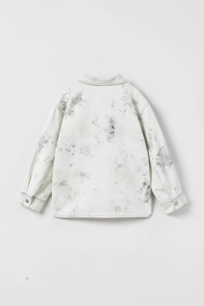 ZARA TIE-DYE DENIM Övertröja Pojke Olika Färger Röda | TALDR-1025