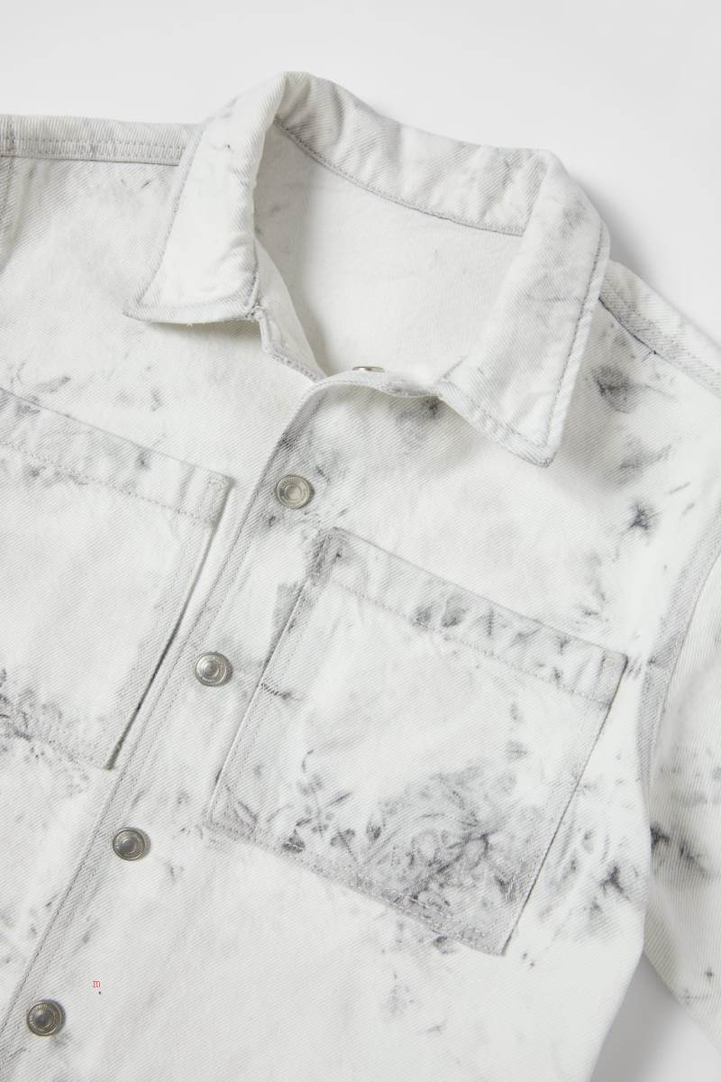 ZARA TIE-DYE DENIM Övertröja Pojke Olika Färger Röda | TALDR-1025