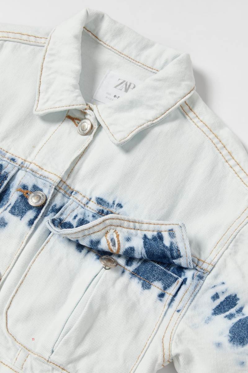 ZARA TIE-DYE Jacka Tjej Blå | KDOFU-4257