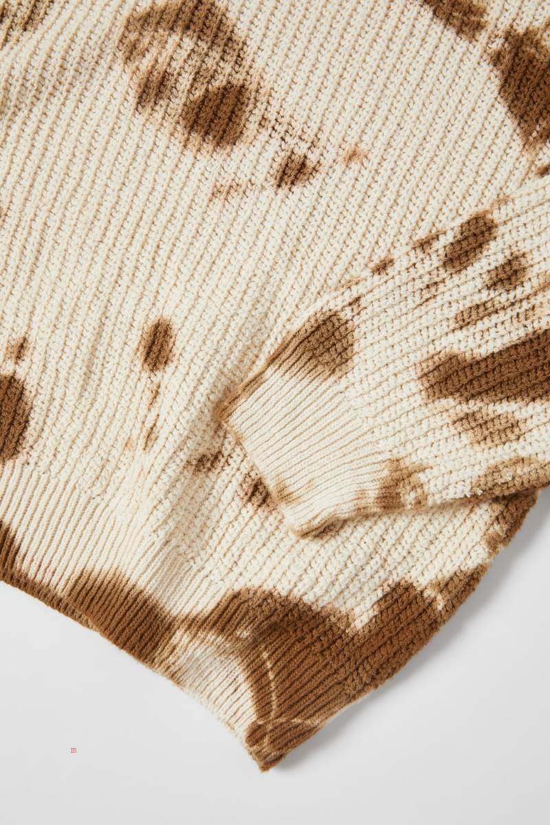 ZARA TIE-DYE KNIT WITH HOOD Tröjor Pojke Grå Vita | YJTRM-5802