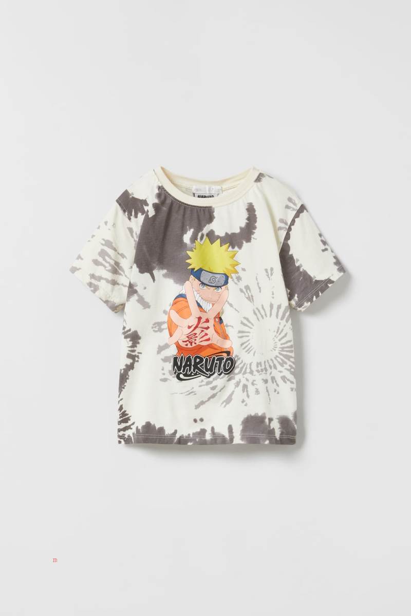 ZARA TIE-DYE NARUTO SHIPPUDEN T-shirt Pojke Ljusbruna | PMZYW-3519