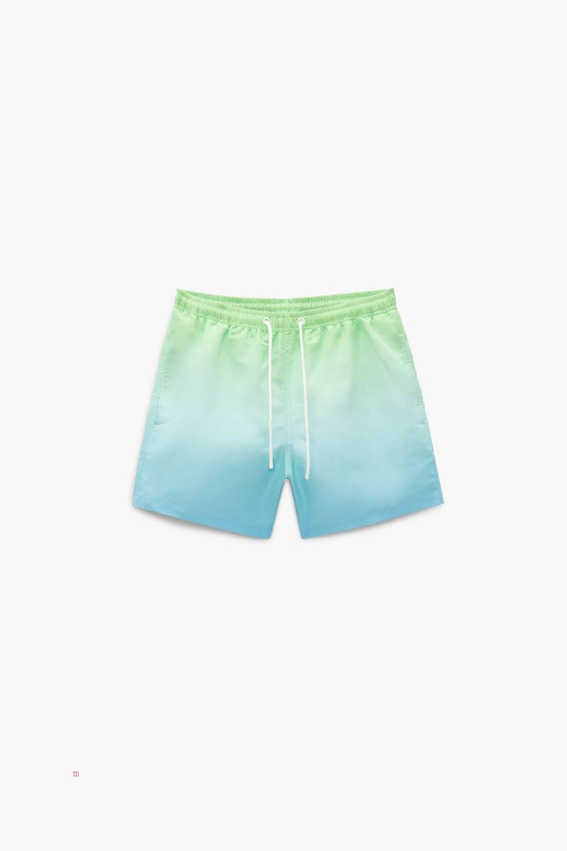 ZARA TIE-DYE PRINT SWIMMING TRUNKS Badkläder Herr Bruna | CVLRP-3096