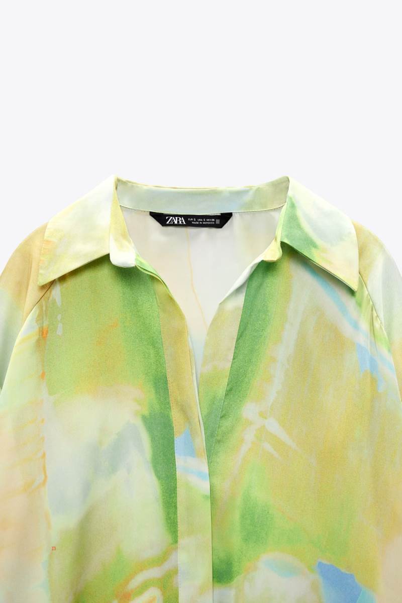 ZARA TIE-DYE PRINT Skjorta Dam Olika Färger Röda | PWSJY-0469