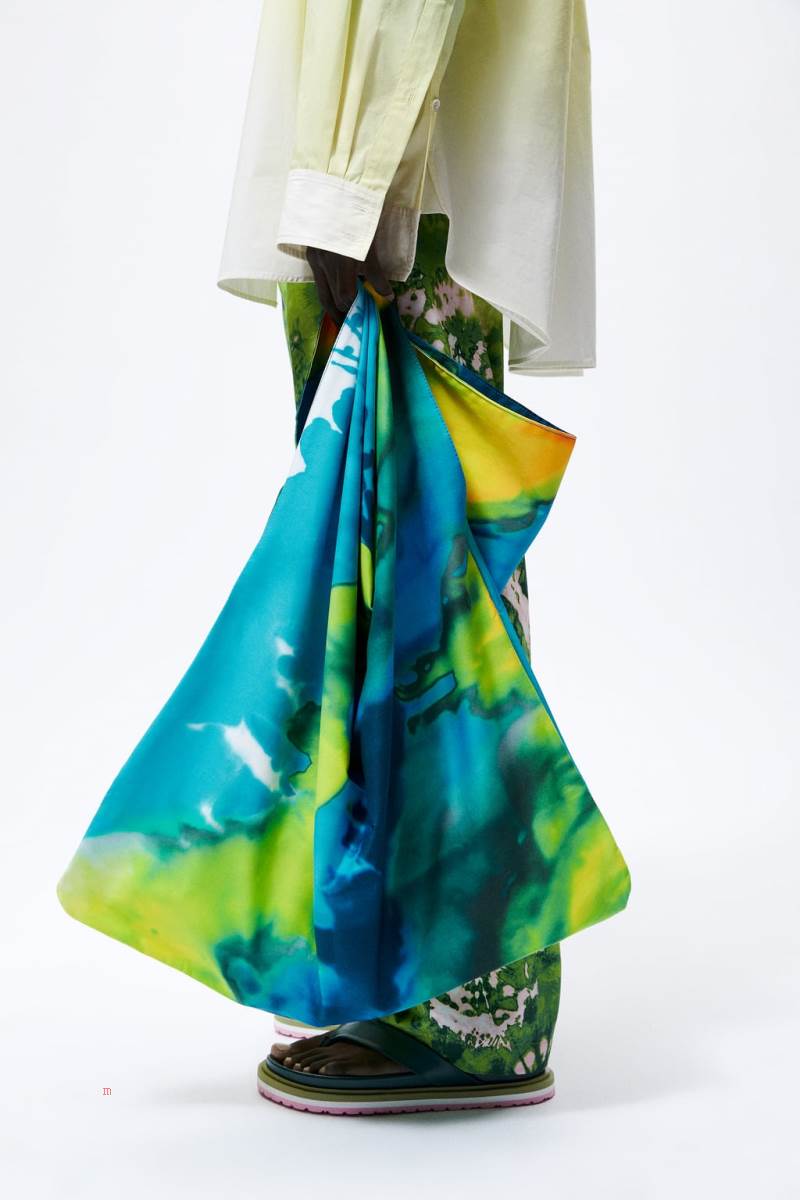ZARA TIE-DYE PRINT Toteväska Herr Olika Färger Röda | HIYJG-3750